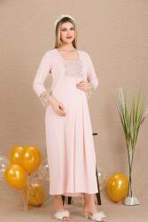 Kadın Hamile Lohusa Gecelik Sabahlık Takım - 3