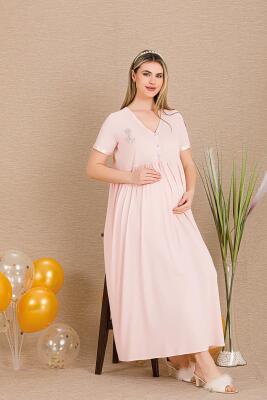 Kadın Hamile Lohusa Gecelik Sabahlık Takım - 2