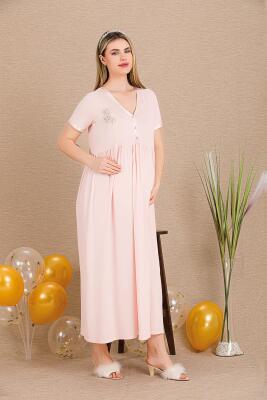 Kadın Hamile Lohusa Gecelik Sabahlık Takım - 3