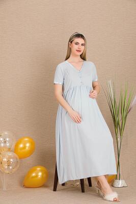 Kadın Hamile Lohusa Gecelik Sabahlık Takım - 7