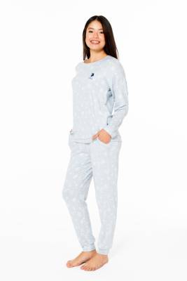 U.S. Polo Assn. - Kadın İnce Polar Ev Giyim Pijama Takım