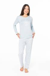 Kadın İnce Polar Pijama Takım - Thumbnail