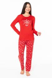 Kadın İnce Polar Pijama Takım - Thumbnail
