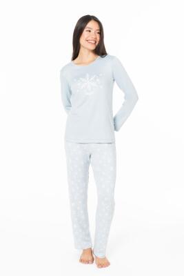 Kadın İnce Polar Pijama Takım - 1