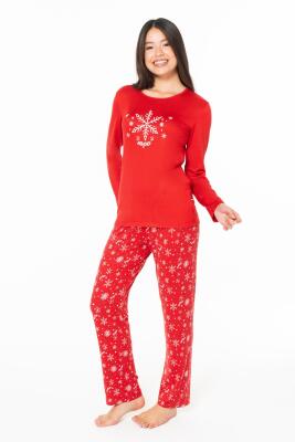 Kadın İnce Polar Pijama Takım - 3
