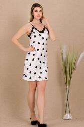 Kadın Kalpli Saten Gecelik Sabahlık Takım - 2