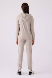 Kadın Kapşonlu Uzunkol Kışlık Süper Yumuşak Kumaş Dar Paçalı Alt Üst Takım - Thumbnail