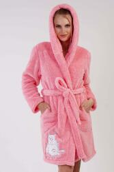 Kadın Kedili Süper Yumuşak Vienetta Welwelsoft Kapsonlu Uzun Kol Kısa Sabahlık