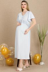 Kadın Kısakollu Hamile Lohusa Gecelik