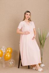 Kadın Kısakollu Hamile Lohusa Gecelik (1)