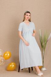 Kadın Kısakollu Hamile Lohusa Gecelik - 6