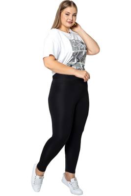 REN - Kadın Kışlık Siyah Micro Şardonlu Termal Tayt, Büyük Beden Şardonlu Tayt (1)