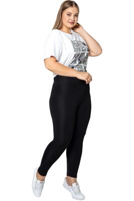 Kadın Kışlık Siyah Micro Şardonlu Termal Tayt, Büyük Beden Şardonlu Tayt - 2