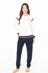 Kadın Kol ve paçası manşetli, Cep DEtaylı, 2 iplik Dokuma Kışlık ev giyim alt üst takım - Thumbnail