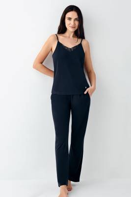 Pierre Cardin - Kadın Lacivert 3'lü Takım, %50 pamuk %50 modal (1)