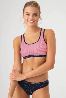 U.S. Polo Assn. - Kadın Lacivert Büstiyer Slip Takım