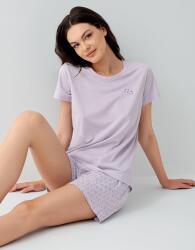 Kadın Lila Şortlu Pijama Takımı %50 Pamuk %50 Modal – Kısa Kollu, Yumuşak ve Hafif (1)