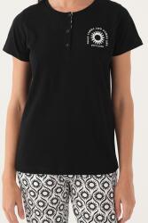 Kadın, Lisanslı, %100 Pamuk Süprem Dokuma Pijama Takım, Cep Detaylıdır - 6