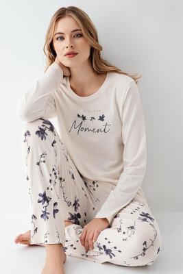 Kadın Mevsimlik Pijama Takım, %50 modal %50 pamuk - 1