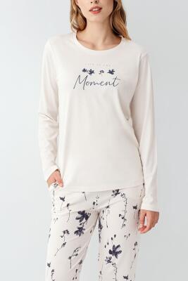 Kadın Mevsimlik Pijama Takım, %50 modal %50 pamuk - 4