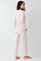 Kadın Mevsimlik Uzunkol Cepli Pijama Takım, Modal ve pamuk kumaş - 4