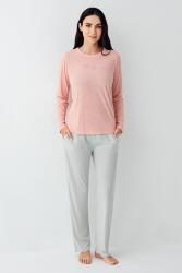 Kadın Mevsimlik Uzunkol Cepli Pijama Takımı %50 Pamuk %50 Modal - 6