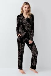 Kadın Modal Pamuk Gömlek Yakalı Pijama Takım, Cep Detaylıdır (1)