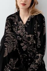 Kadın Modal Pamuk Gömlek Yakalı Pijama Takım, Cep Detaylıdır - 3