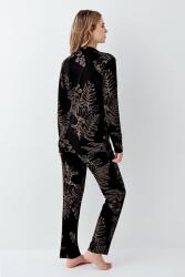 Kadın Modal Pamuk Gömlek Yakalı Pijama Takım, Cep Detaylıdır - 4