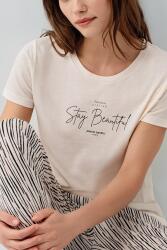 Kadın Modal Pamuklu Pijama Takımı – Kısa Kollu Tişört ve Çizgili Alt, Rahat Kesim, Cep Detaylı - 6