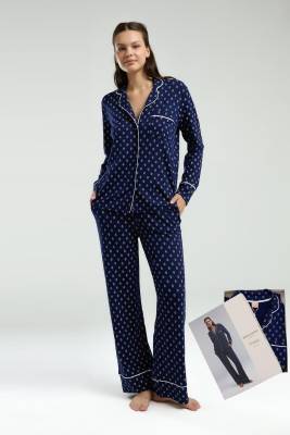 Pierre Cardin - Kadın Modal Pijama Takım, %50 modal %50 pamuk, kutulu
