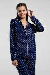 Kadın Modal Pijama Takım, %50 modal %50 pamuk, kutulu - Thumbnail