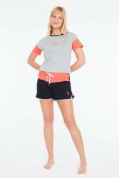 Kadın Parça Renkli T-shirt Şort Takım - 4