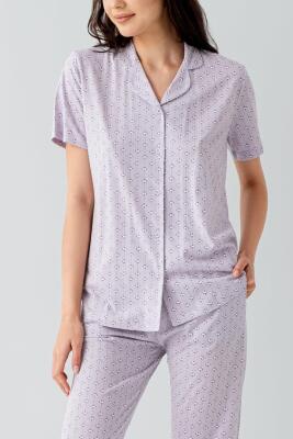 Kadın Pijama Takımı %50 Pamuk %50 Modal – Yumuşak Dokulu, Nefes Alan, Günlük Rahat Pijama Takım - 4