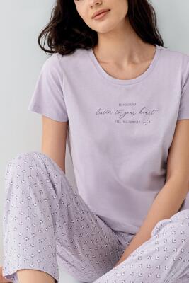 Kadın Pijama Takımı %50 Pamuk %50 Modal – Yumuşak Dokulu, Nefes Alan, Günlük Rahat Pijama Takım - 3