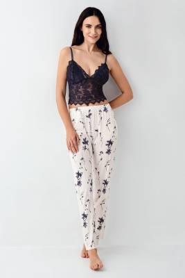 Kadın Sabahlık Pijama Bralet 3'lü Takım - 3