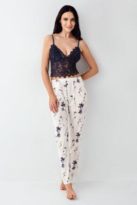 Kadın Sabahlık Pijama Bralet 3'lü Takım - 3