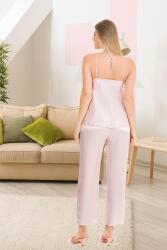 Kadın Saten 3'lü Pijama Takım Brode Sabahlık Set, - 8