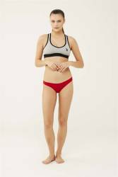 Kadın Siyah Beyaz Ten Kırmızı Somon 5 'Li Brazilian Slip - Thumbnail