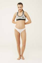 Kadın Siyah Beyaz Ten Kırmızı Somon 5 'Li Brazilian Slip - Thumbnail