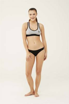 Kadın Siyah Beyaz Ten Kırmızı Somon 5 'Li Brazilian Slip - 17