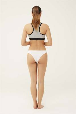 Kadın Siyah Beyaz Ten Kırmızı Somon 5 'Li Brazilian Slip - 20