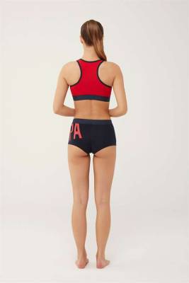 Kadın Turuncu Büstiyer Şort Takım - 20