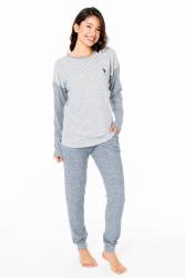 Kadın Uzunkol Dar Paça Ev Giyim - Thumbnail