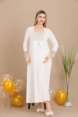 Kadın Uzunkol Hamile Lohusa Gecelik - 2