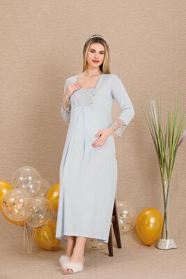 Kadın Uzunkol Hamile Lohusa Gecelik - 3