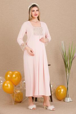 Kadın Uzunkol Hamile Lohusa Gecelik - 5