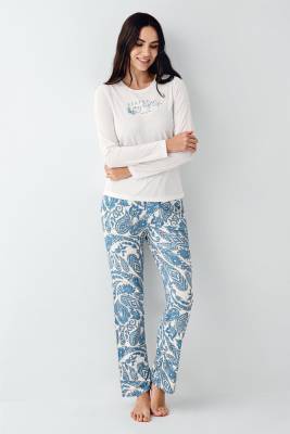 Pierre Cardin - Kadın Uzunkol Pijama Takım, %50 pamuk %50 modal (1)