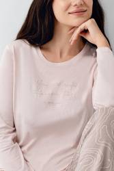 Kadın Uzunkol Pijama Takım, %50 pamuk %50 modal - 7