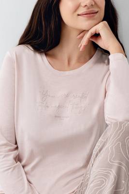 Kadın Uzunkol Pijama Takım, %50 pamuk %50 modal - 7